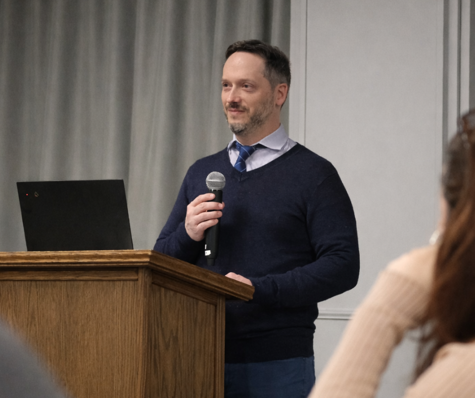 Nicholas Watters delivers remarks