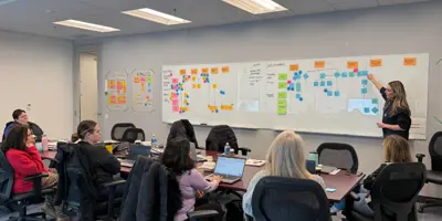 A team workshop is in session